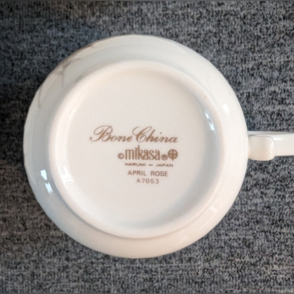Mikasa Bone China, April Rose, Cup, Saucer, and Dessert/Bread Plate Trio - Picture 4 of 4